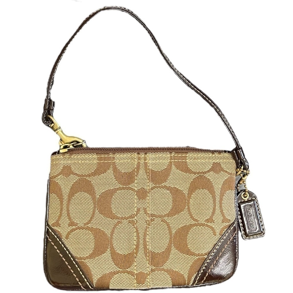 Coach Signature Canvas Logo C Wristlet - Picture 3 of 4